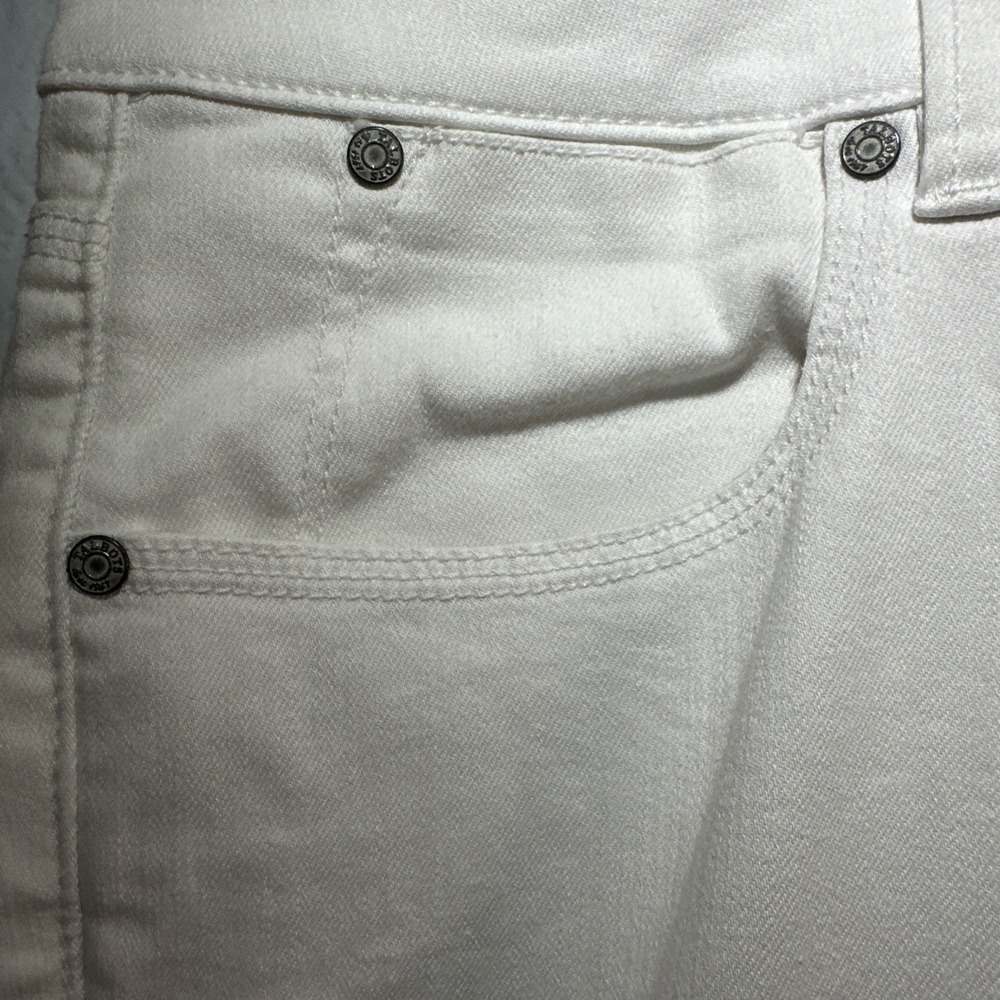 TALBOTS Flawless Five Pocket Woman Jeans Stretch Cotton Blend Denim White S22w - Picture 4 of 7